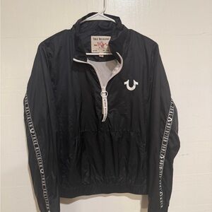 True Religion Black Windbreaker Jacket